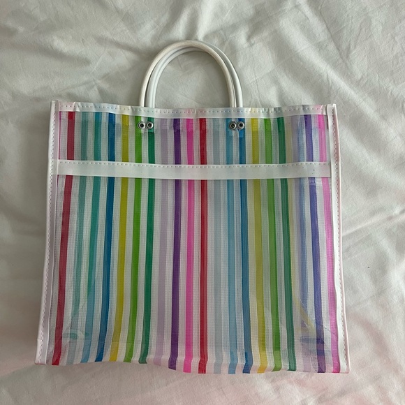 Colorful Striped Tote Bag - Picture 1 of 2